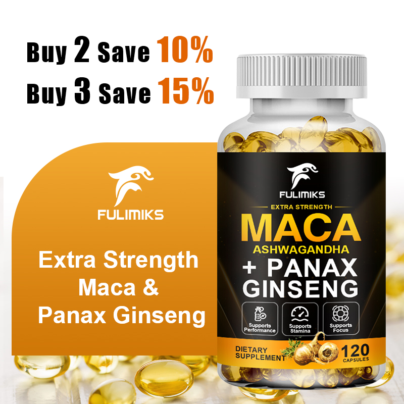 Ashwagandha Extract Root - Dreifache Maca-Mischung mit Ginseng & Ashwagandha