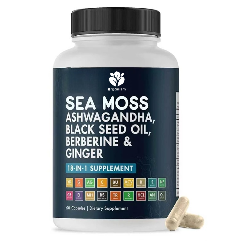 Apple Cider Vinegar Pill - Schwarzkümmelöl aus Meeresalgen, Ingwerpilz-Nahrungsergänzungsmittel. Resveratrol, Honig,