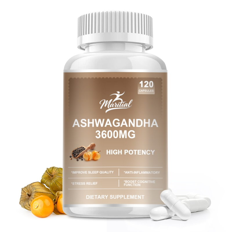 Ashwagandha Extract Root - Reine Organische Ashwagandha-Wurzelextrakt-Kapseln 3600mg Nahrungsergänzungsmittel zur