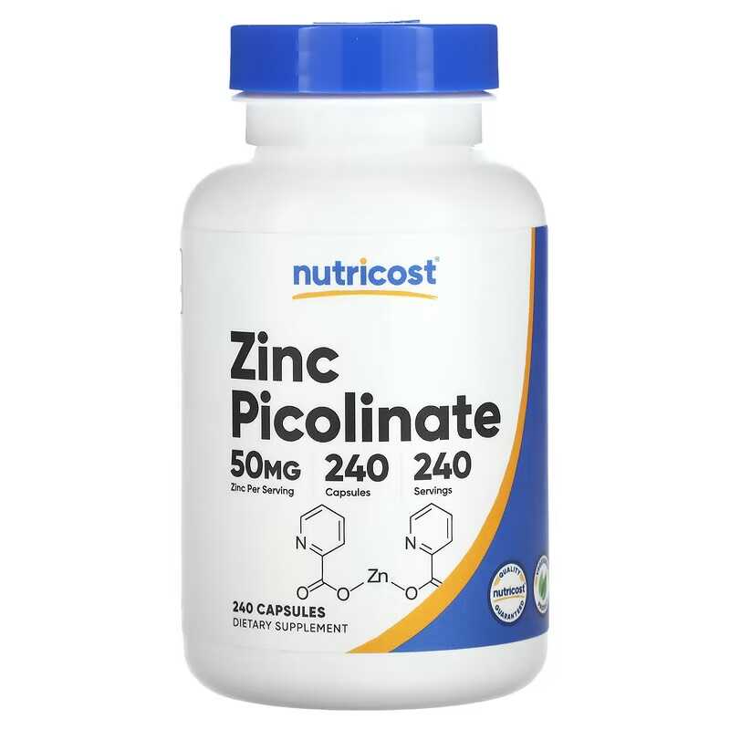 Zinkpicolinat, 50 mg, 240 Tabl – Zinc Supplement 50Mg Bewertung und Preis