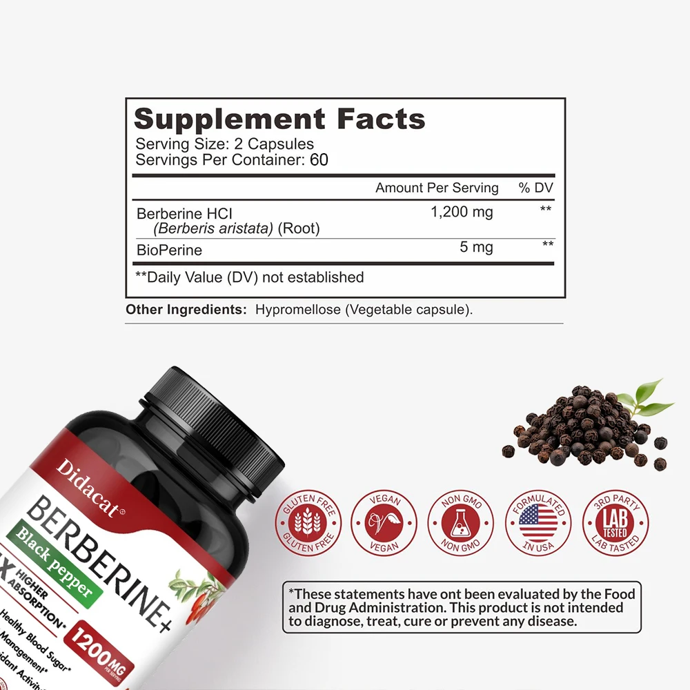 Berberine HCL-Ergänzungsmittel – Apple Cider Vinegar Pill Bewertung und Preis