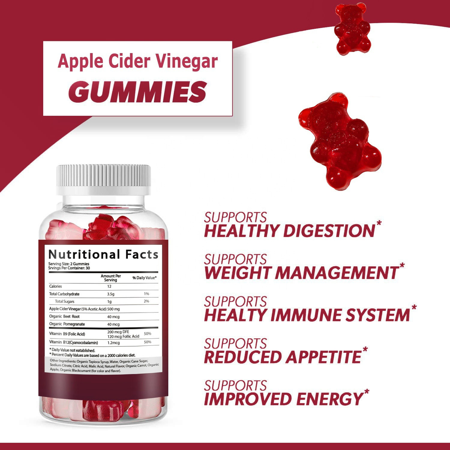 Apfelessig-Gummibärchen förder – Apple Cider Vinegar Pill Bewertung und Preis